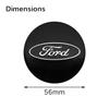 AJD1 56mm 4Pcs Wheel Center Hubcap For Ford Focus Mondeo Edge Ecosport Ranger Fiesta Fusion Kuga Car Styling Logo Exterior Accessorie