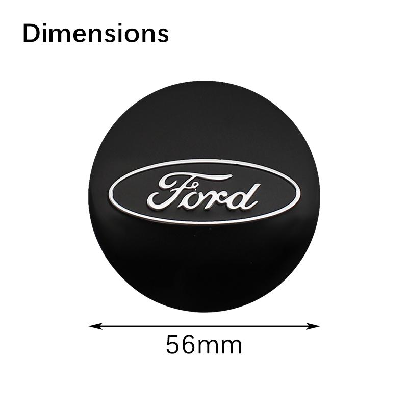 AJD1 56mm 4Pcs Wheel Center Hubcap For Ford Focus Mondeo Edge Ecosport Ranger Fiesta Fusion Kuga Car Styling Logo Exterior Accessorie