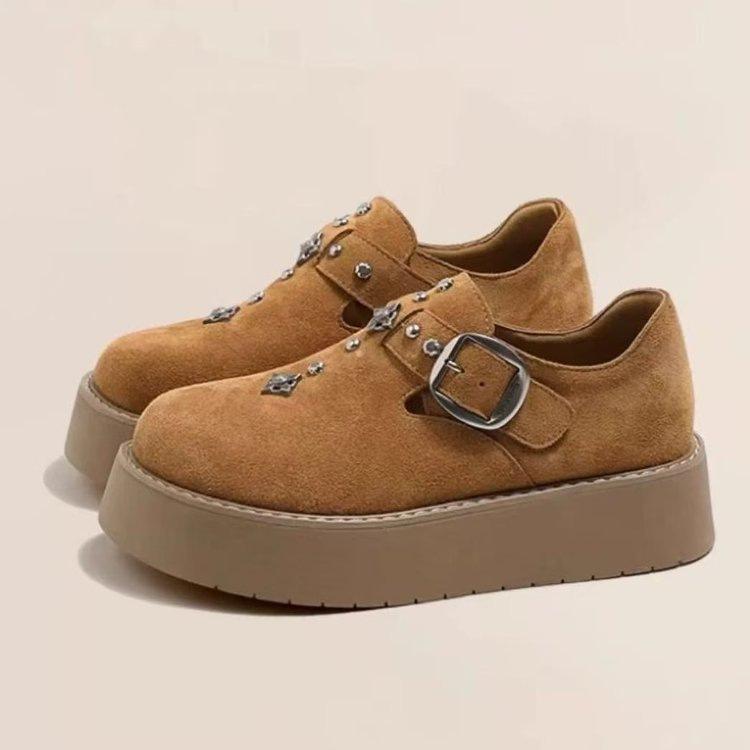 Thick-soled muffin design Birkenstocks new autumn casual single shoes