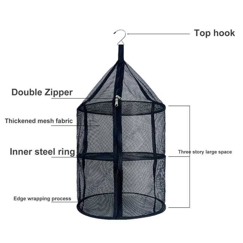 Three-layer Drying Net Anti-mosquito Drying Fish Net Strong And Durable Dry Goods Net Drying Salted Fish Drying Drying Artifact