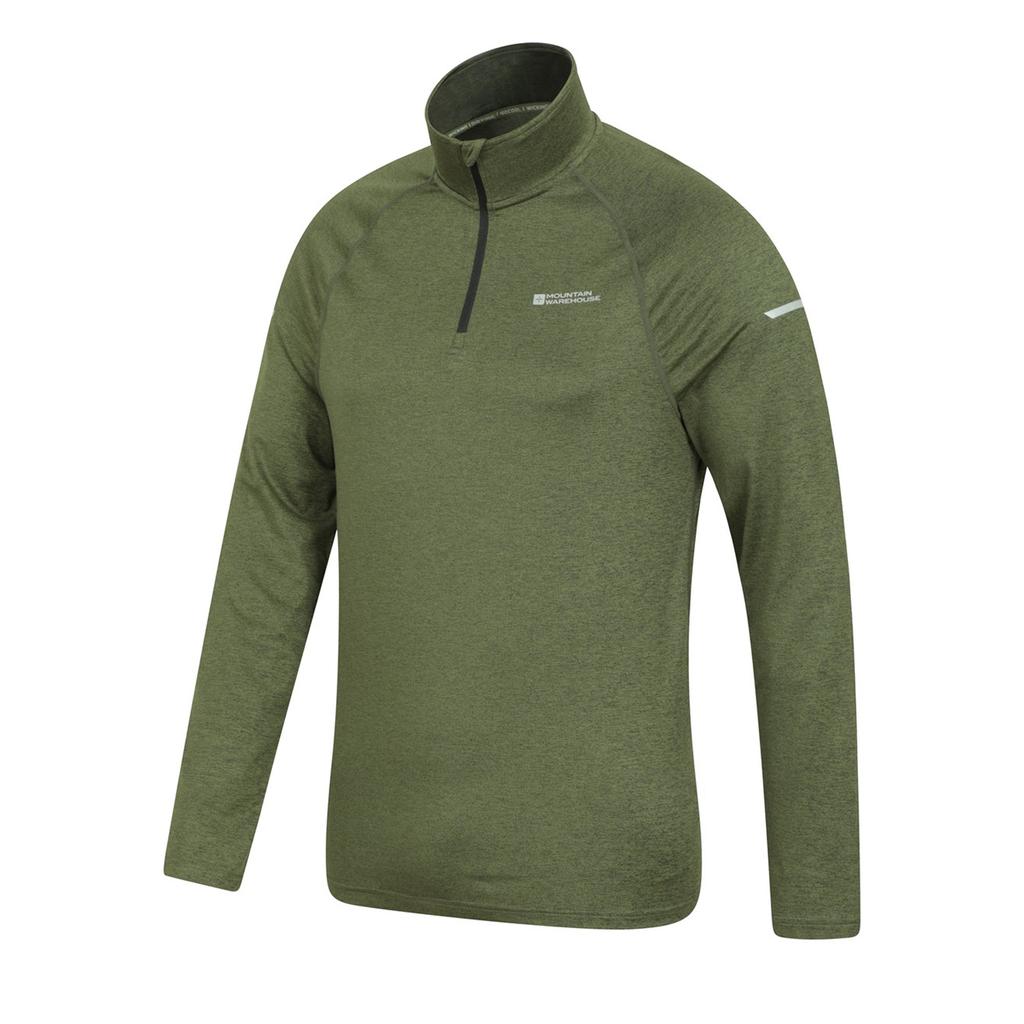 Mountain Warehouse Mens Echo Melange Recycled Half Zip Midlayer