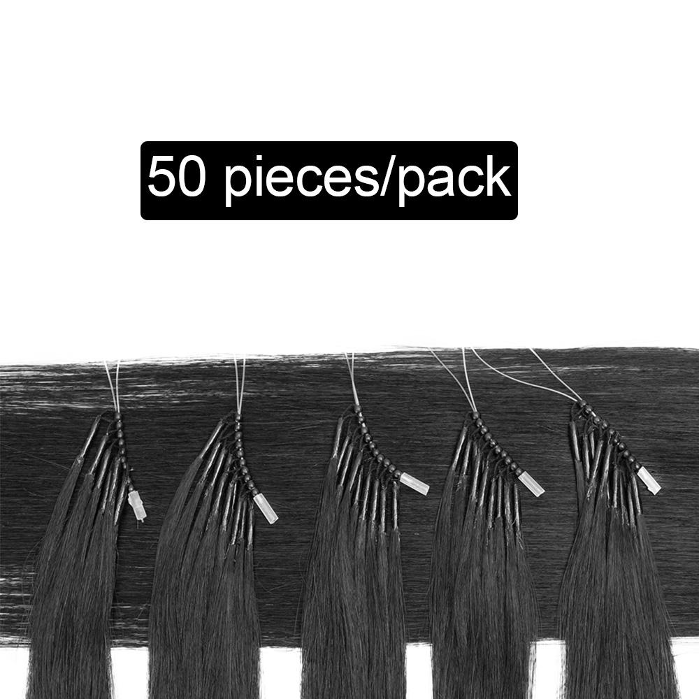 Extensiones de Cabello Humano de Micro-Cuentas 8D Anillo de Silicona Nano Extensiones de Cabello Invisibles Mini Cuentas de Silicona Negro Marrón Rubio Cabello Humano