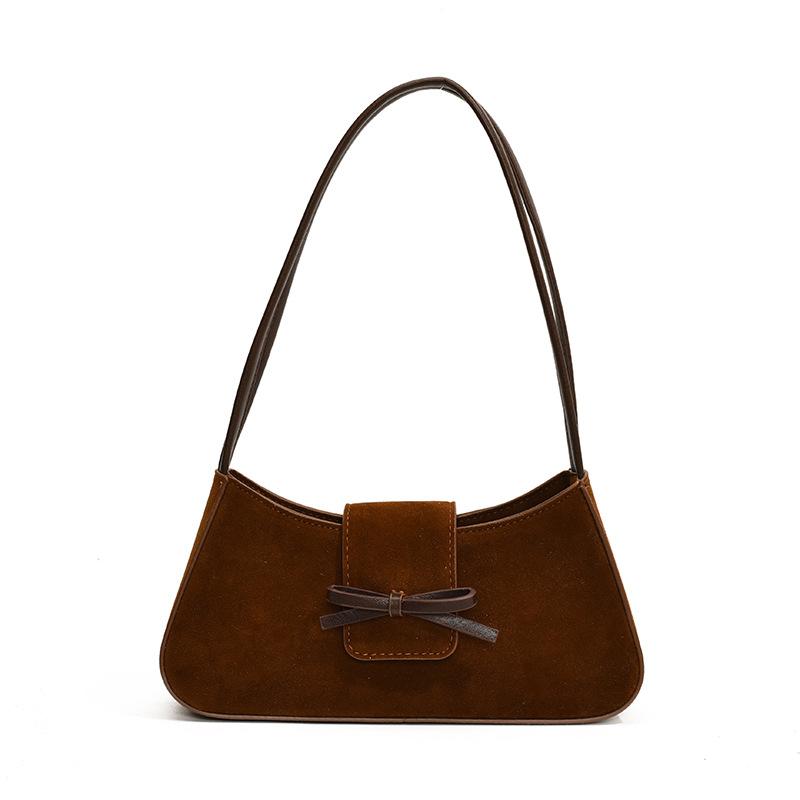 Niche Design Bow Handbag Women's New Shoulder Bag Autumn and Winter Retro High-end Underarm Bag