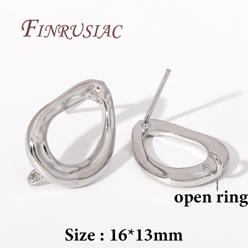 Accessories For Earrings 14K Gold Plated Post Stud Earring For DIY Earrings Piercing Jewelry Making Supplies Findings