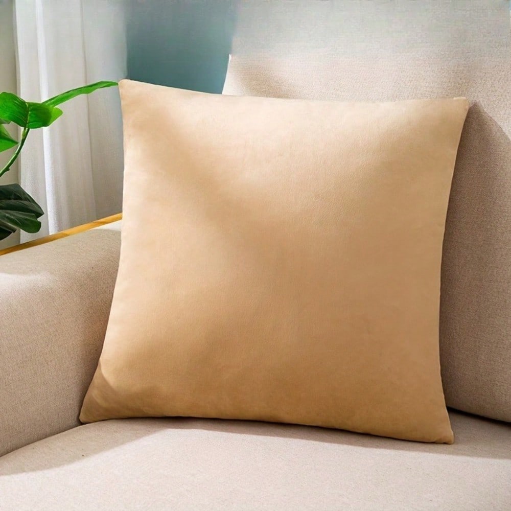 1pc Pillowcase, solid color pillowcase, home sofa cushion cover, unfilled pillowcase