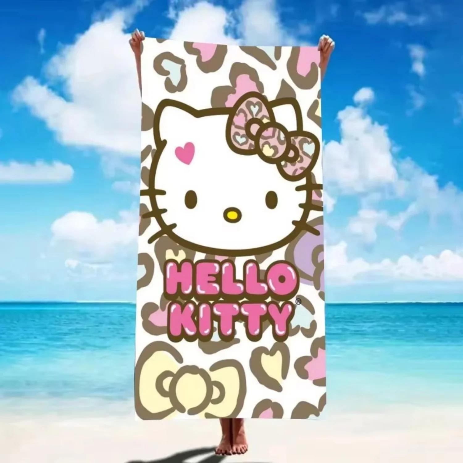 

Sanrio Hello Kitty & Dear Daniel Cute Beach Towel | Super Soft Quick Dry Microfiber Towel | Kawaii Anime Design for Christmas, B W30*H60(CM)