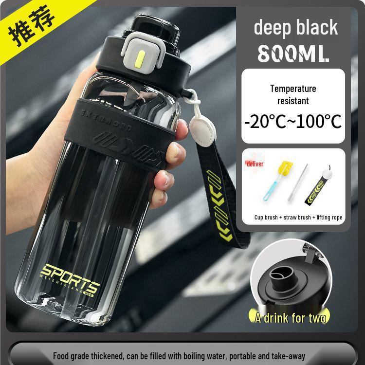 2025 Summer Portable Sports Water Bottle for Boys - High Temperature Resistant, Large Capacity, Ideal for Fitness and Outdoor Activities