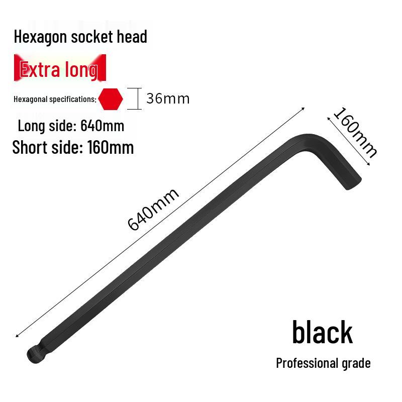 S2 Extended Ball Head Hex Key Wrench, High Strength Hardened 5mm/4mm Hexagonal Tool