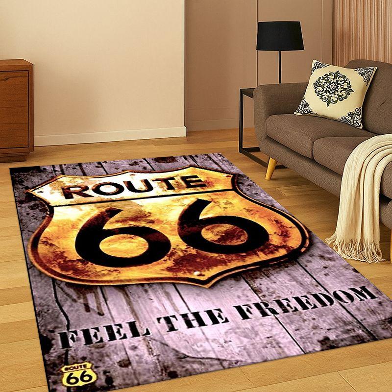 

Retro Route78 America Mother Road Sign Carpet Rug for Bedroom Living Room Sofa Playroom Doormat Home Decor,Area Rug Non-slip 40cm x 60cm
