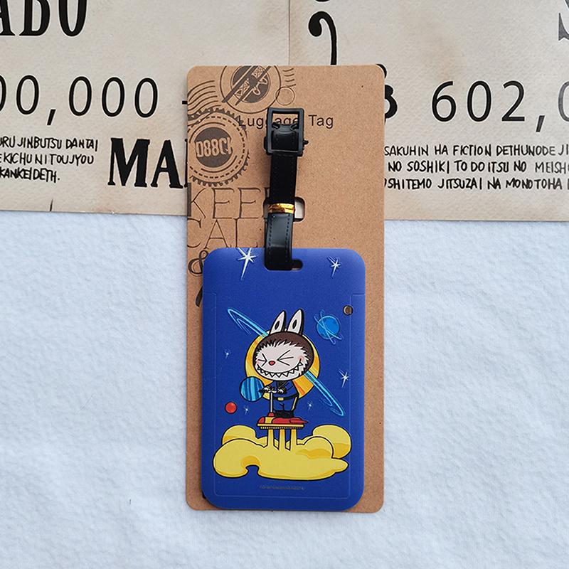 Cartoon  Labubu Travel Luggage Tags Cute Suitcase Hangings Decoration Portable Luggage Consignment Identification Tags