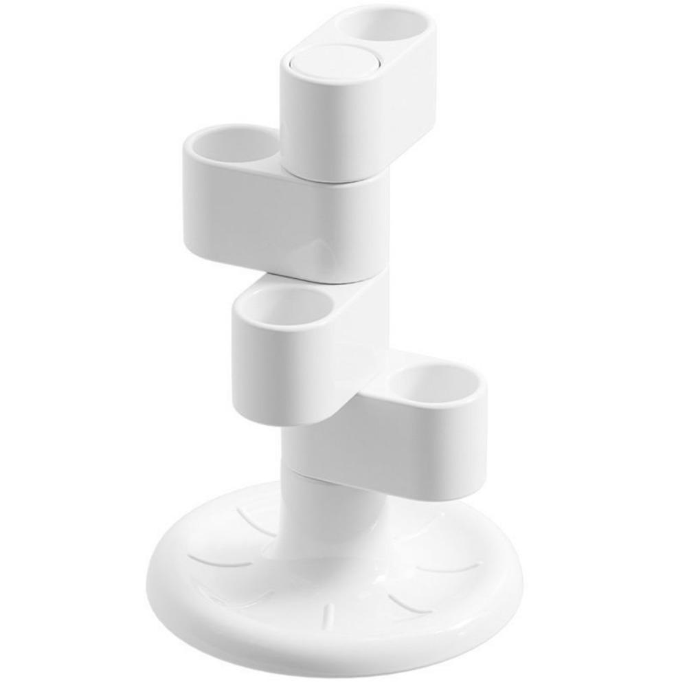4 Holes Toothbrush Holder 360 Degrees Rotating Makeup Brush Storage Rack Rotating Pen Rack  Office Rotating Pen Rack