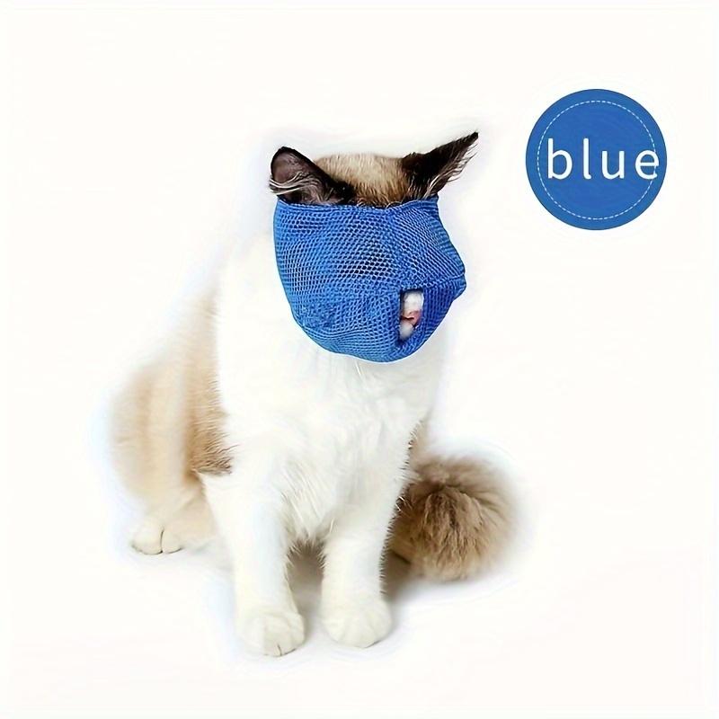 Adjustable Comfort Cat Muzzle Breathable Mesh, Stops Biting & Chewing, Perfect Grooming Accessory