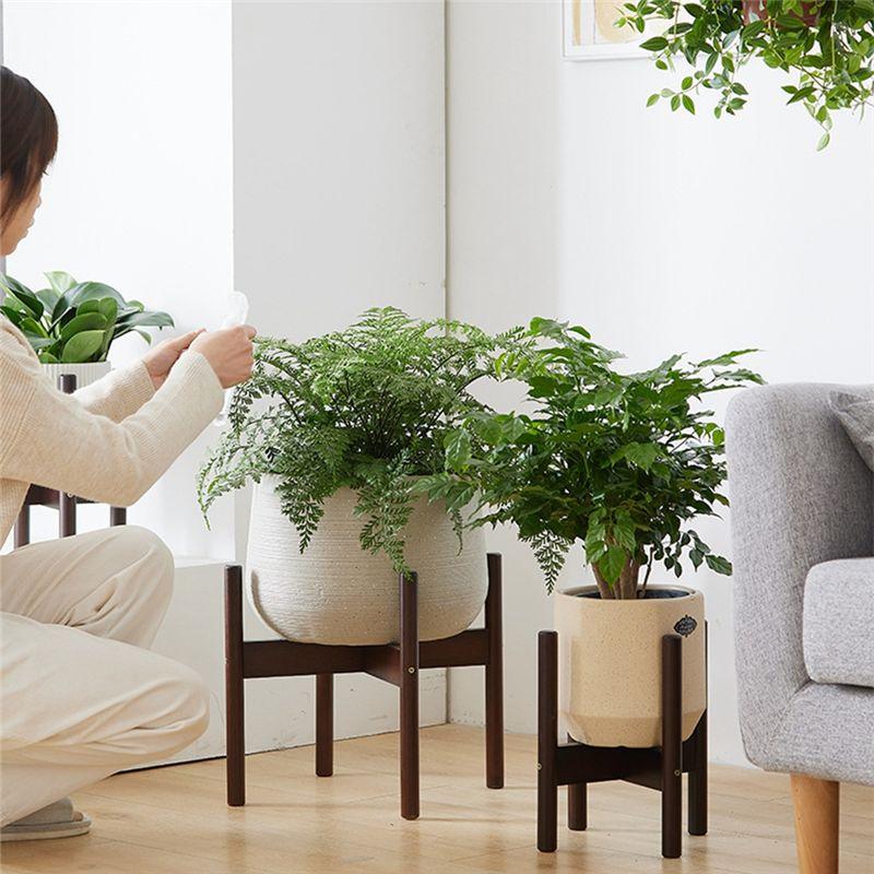 ABWR-Nordic Flower Pot Rack Floor-Standing Rack Balcony Living Room Green Radish Pot Rack