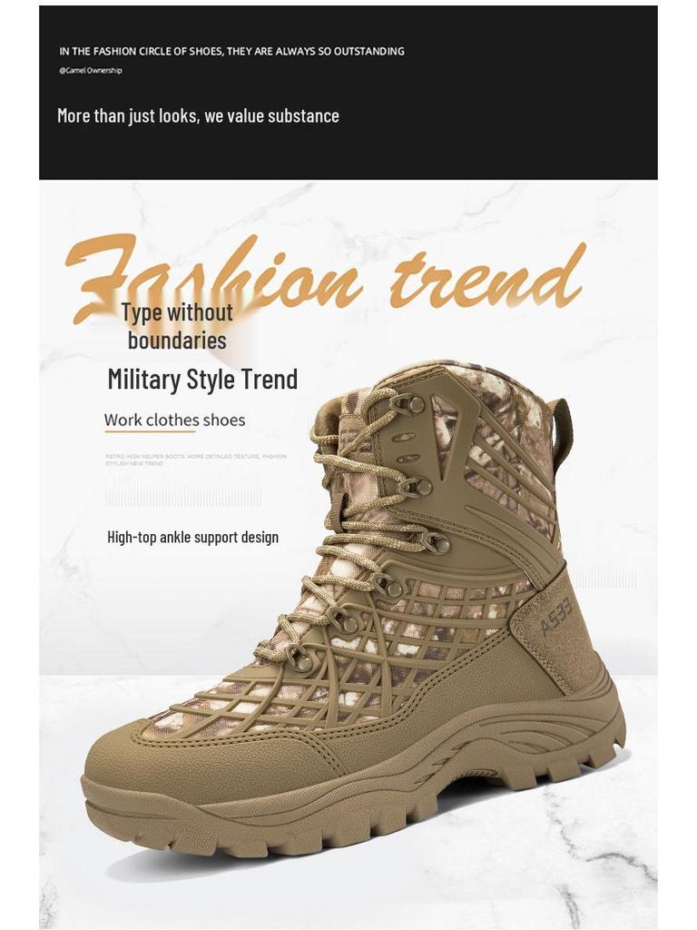 Men's Plus Size Durable Combat and Hiking Boots for Special Forces