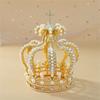 Kryształ Vintage Royal Queen King tiary i korony mężczyźni/kobiety korowód Prom Diadem ozdoby do włosów ślubne akcesoria biżuteria do włosów