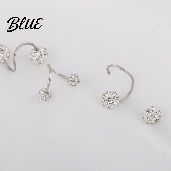 Sturdy Earring 1Pc Piercing Faux Crystal Tragus Studs
