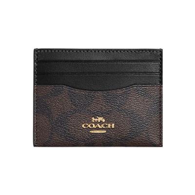 Kartenetui 10 Klassisches Monogramm-Print Beschichtetes Canvas Und Leder Damen Kartenetui Braun CH415-IMAA8