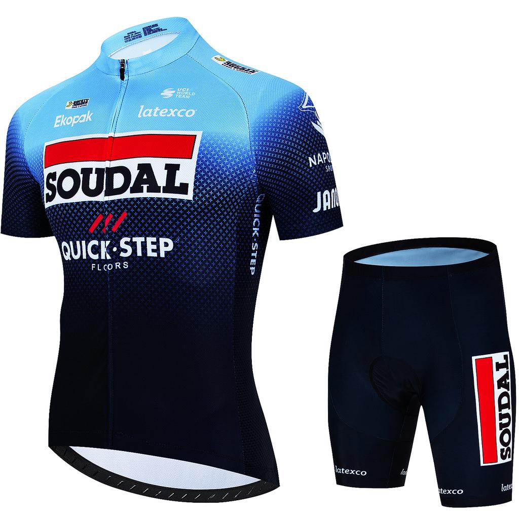 Heren Wielerkleding Set Quick Step Kleding 2026 Fietsen Kleding Zomer Fiets Jersey Fietsjas Man Lente Korte Broek Koersbroek
