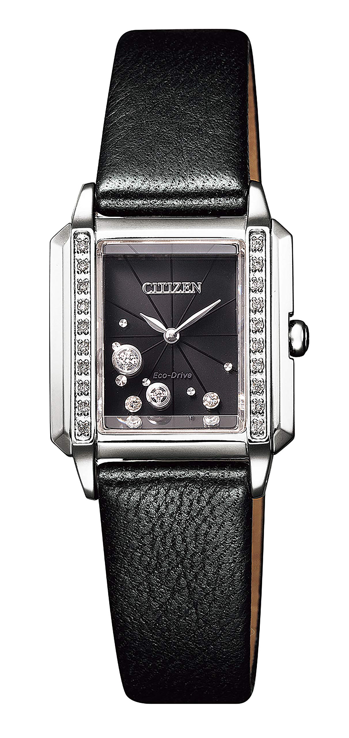 

[Citizen] Watch Citizen EL Eco Drive Diamond Square Case EG7061-15E Women s Black