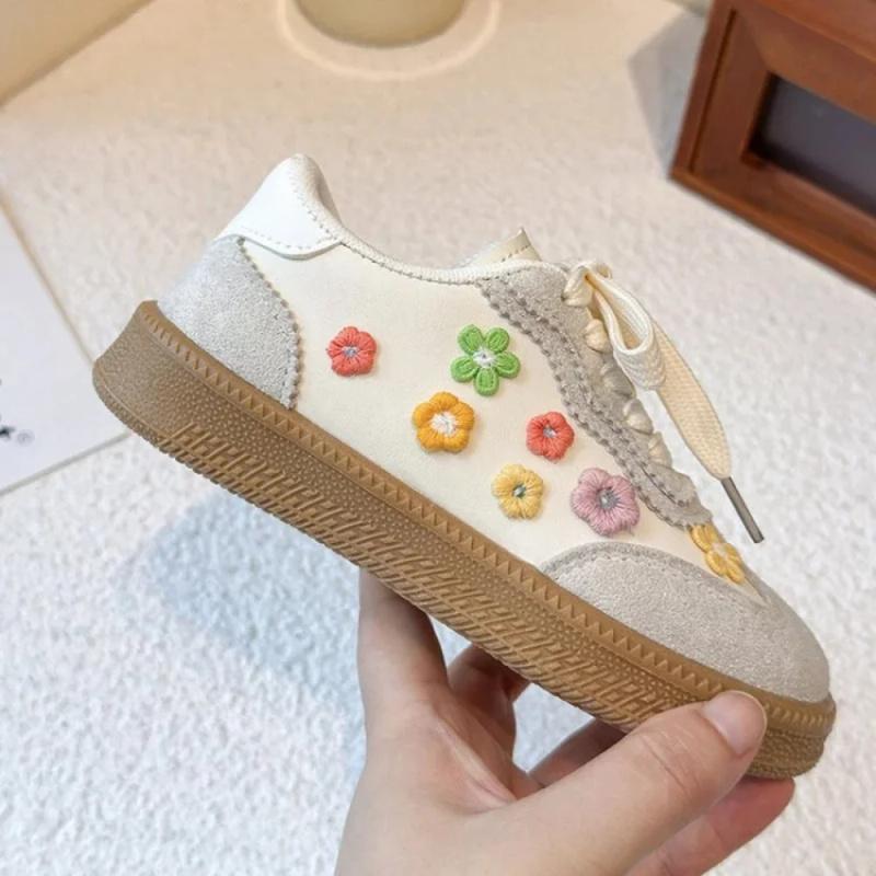 PU Leather Sport Shoes For Children Korean Style Teenager Kid's Sneakers Waterproof Outdoor Girl's Tennis Footwear Casual Shoes