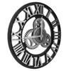 Large 3D Retro Wall Clock 34CM Vintage Wooden Gr Wall Clock Numerals Industrial   Clocks for Home Living Room Decoration