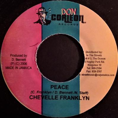 7inch Record CHEVELLE FRANKLYN - Peace NONE Don Corleon Rec 2006 Jamaica Reggae, Ska & Dub Used