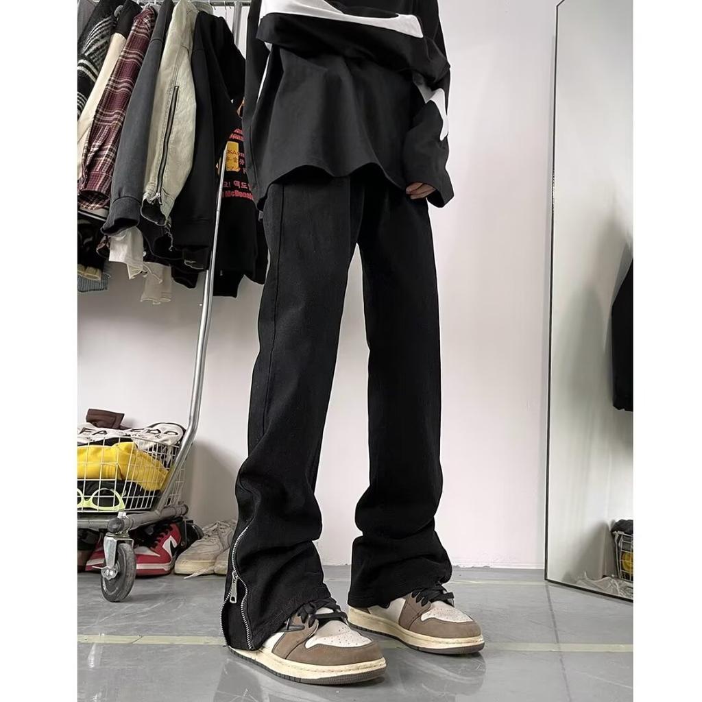 Hong Kong Trendy Men'S Summer New 2024 Personalized Letter Jeans Hip Hop Ins Trendy High Street Trendy Rascal Handsome Pants