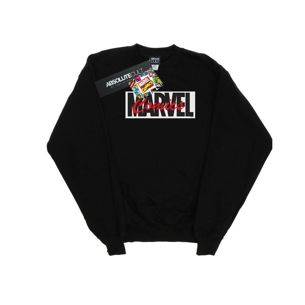 Marvel Mens Red Font Logo Sweatshirt