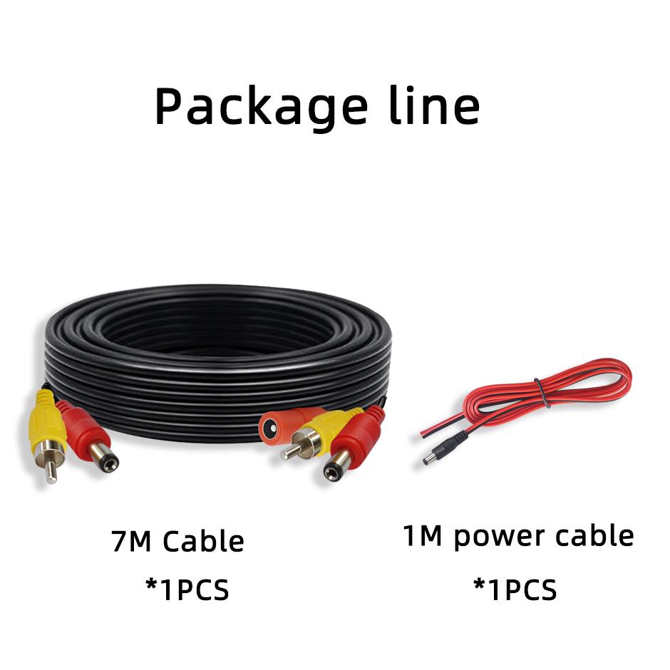 AV RCA Video Cable For Rear View Camera and Monitor DC Car Cigarette Lighter Video Extension Cable 2 In 1 RCA Video Power Cable