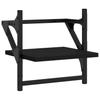 Wall Shelves with Rods 2 pcs Black 30 x 25 x 30 cm