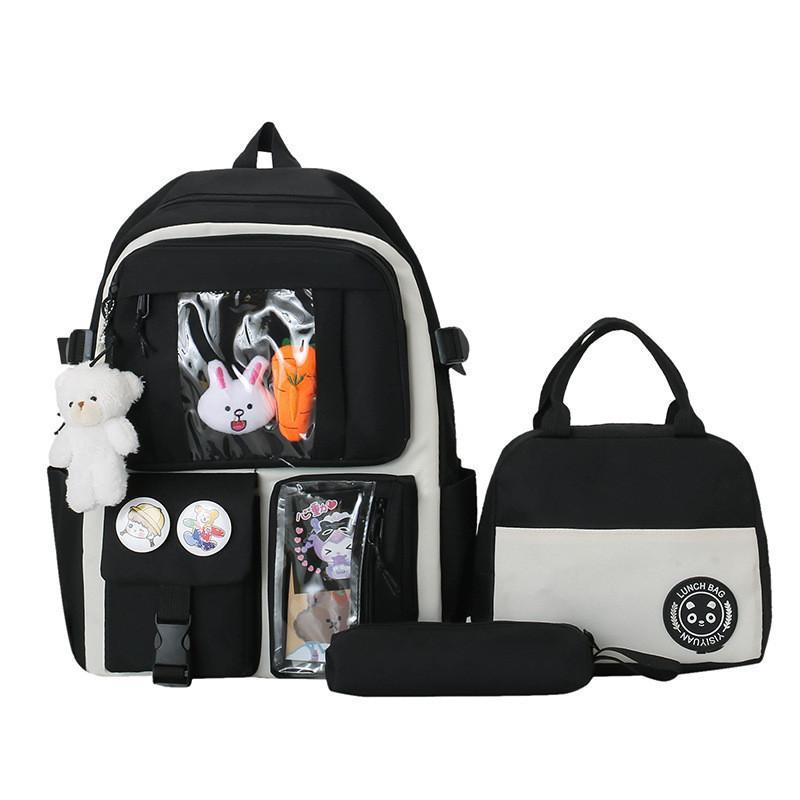 Fashionable Versatile Backpack Set For School And Outdoor Leisure In Multiple Colors