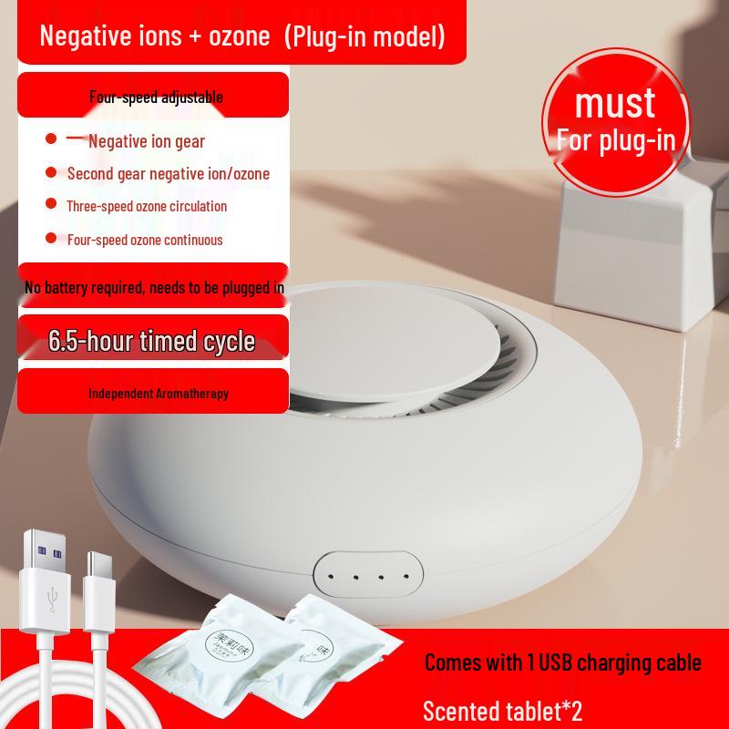Compact Home Air Purifier for Bedroom and Bathroom - Removes Formaldehyde and Pet Odors, Perfect for Desktops