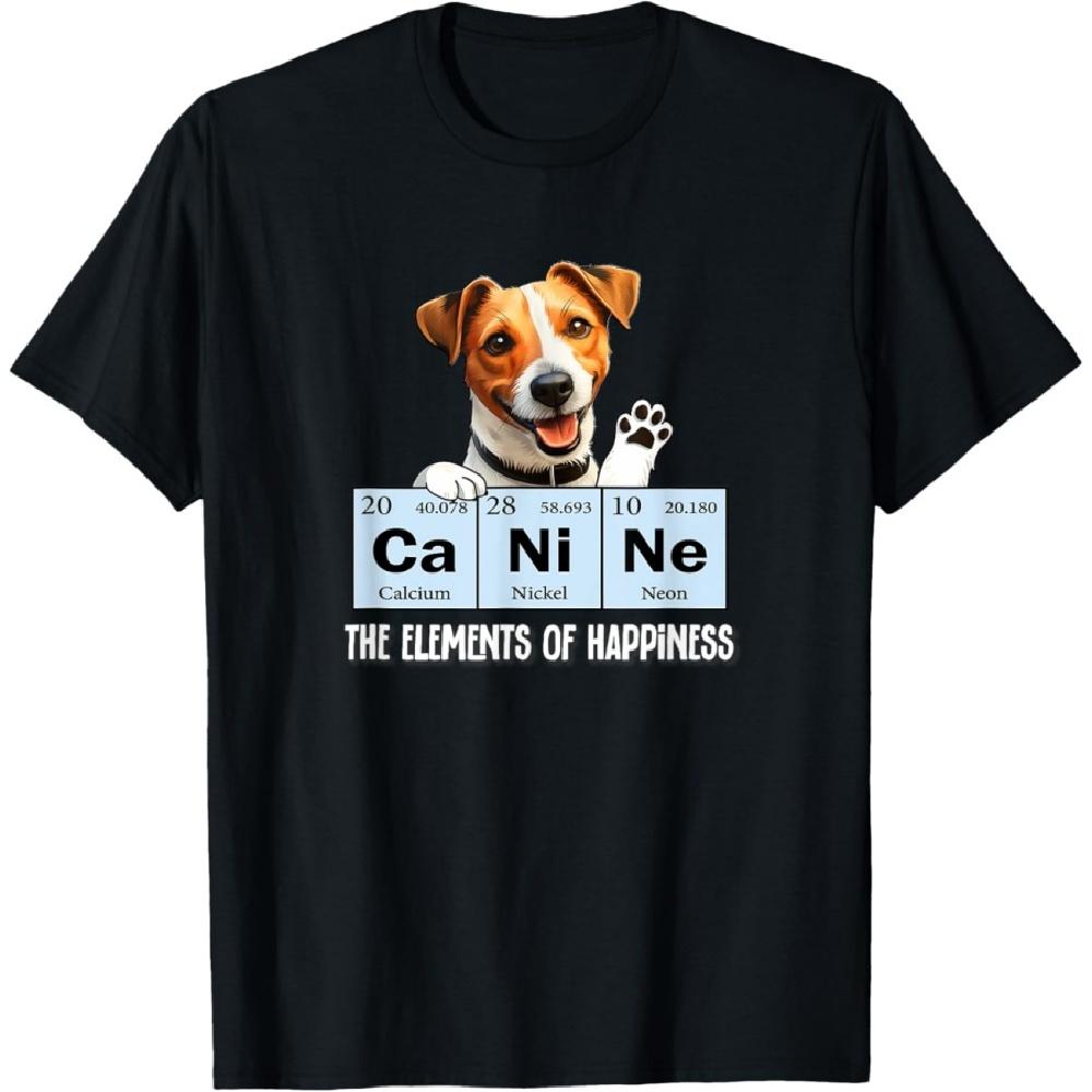 Elements of Happiness Canine JRT Dog Lover Jack Russell T-Shirt S