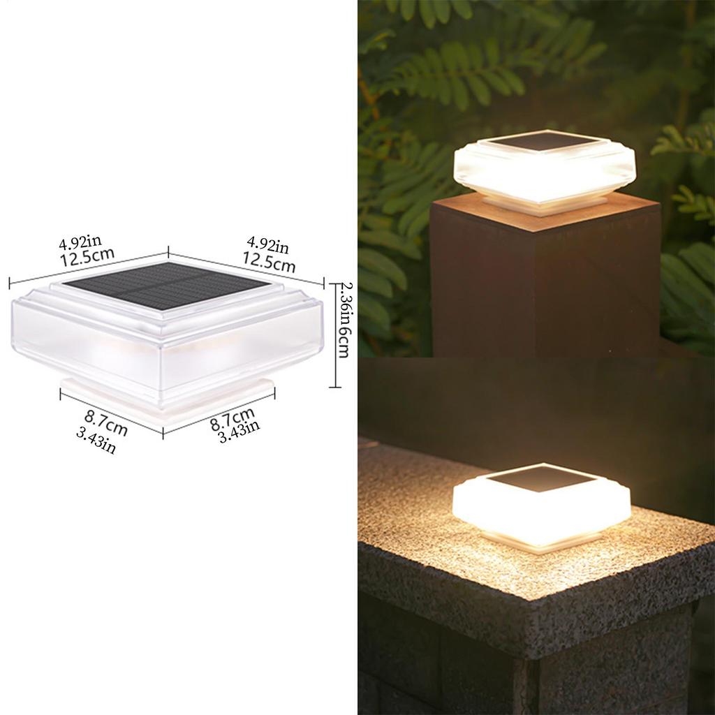 Outdoor Post Lights Decorative Waterproof Solar-Powered Sconces Post Lights Outdoor For Outdoor Christmas Yard Porch Patio Deck