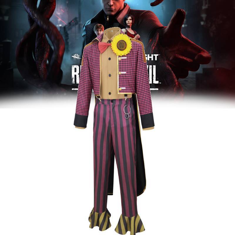Dead By Daylight Clown Cosplay Costume Full Set With Printed Design For Cosplay Fans