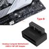 USB 3.0 19/20pin Male to Female Extension Adapter Angled 90 Degree Converter for Motherboard Connector Socket PH19A