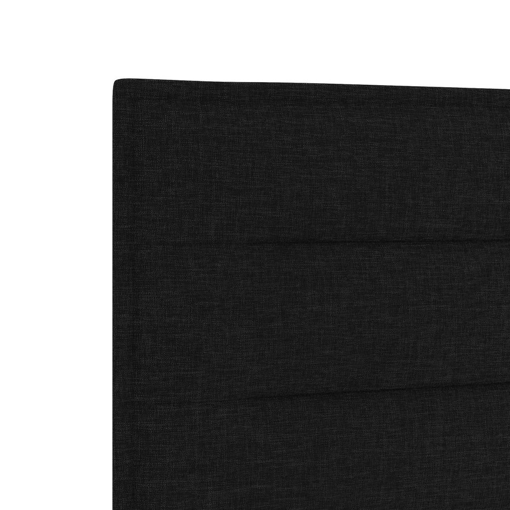 Box Spring Bed with Mattress Black 140 X 190 Cm Fabric