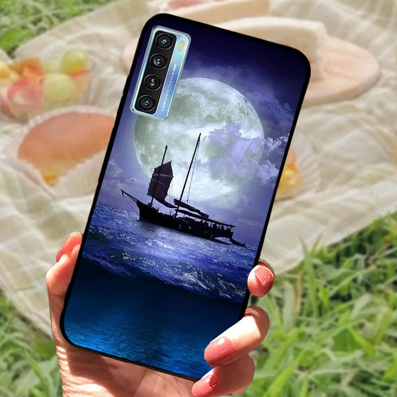 For TCL 20 5G Case Cover For TCL 20L Plus Silicone Soft Marble Black Bumper Funda Coque for TCL 20S 20LPlus TCL20 Protective