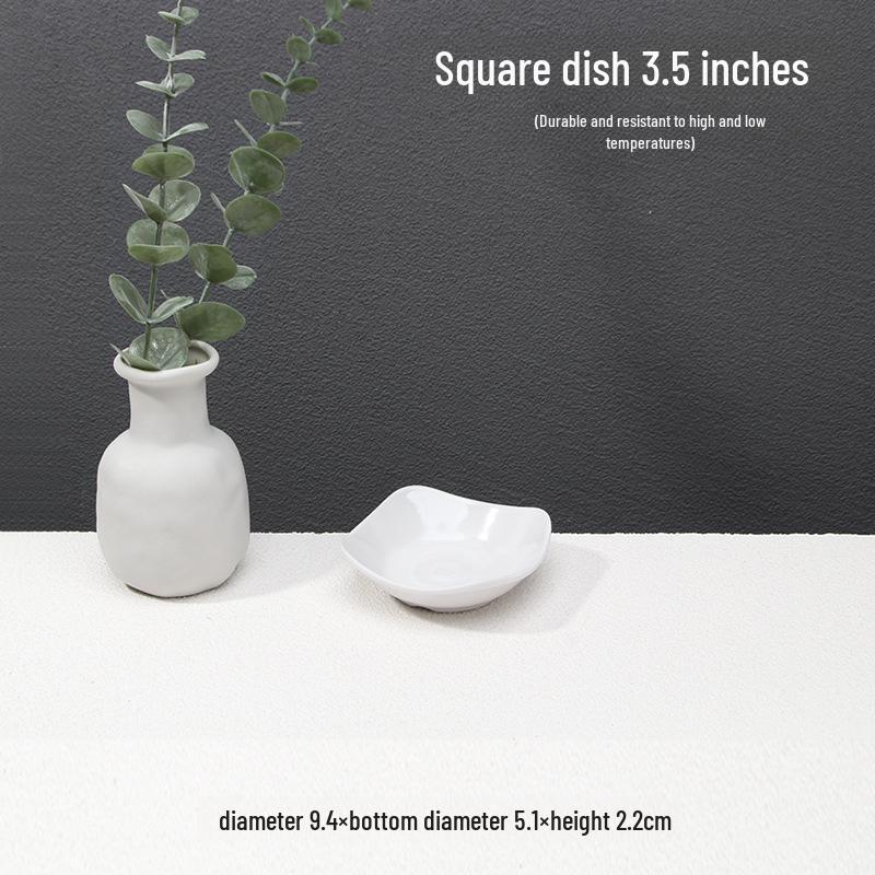 A5 White Melamine High-Temperature-Resistant Noodle and Soup Bowl, Ramen Bowl, Rice Noodle Roll Plate, Vegetable Plate.