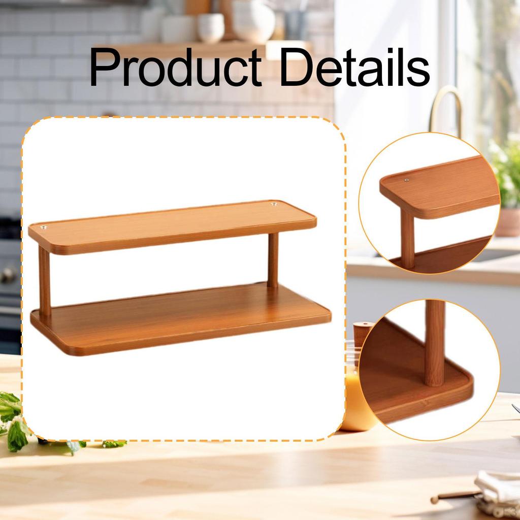 Storage Shelf, 2-tier, for Kitchen Cabinets, Cups And Perfume, Office, Bedroom, Sculptures Toys