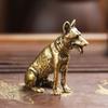 Mini Puppy Miniatures Antique Copper Wolf Dog Retro   Office