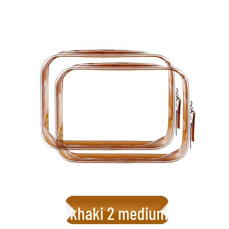 Large Capacity Waterproof Transparent Makeup Bag - Portable Toiletry Organizer for Travel