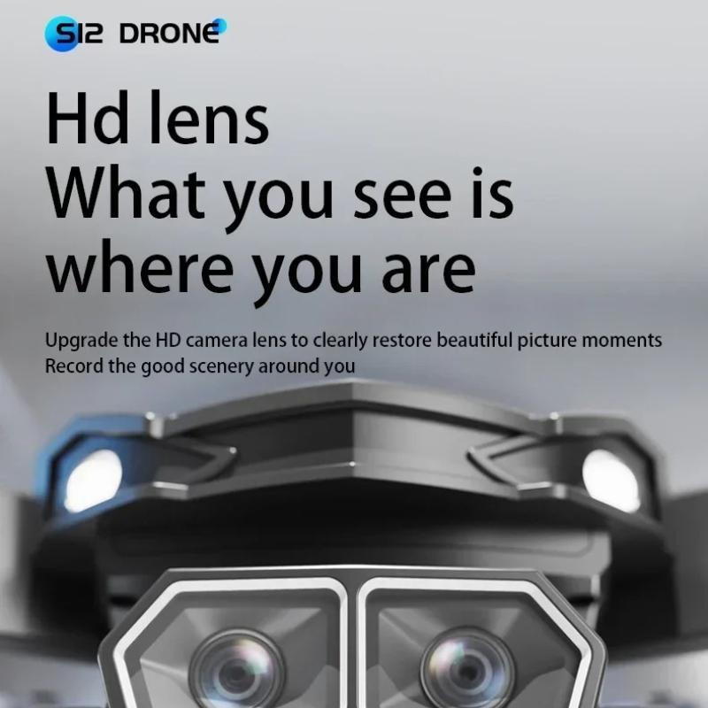 S12 Drone 8K Professional HD Camera Drones 5G WIFI Brushless 360° Infrared Obstacle Avoidance Motor Optical Large Screen Remote Control Quadcopter