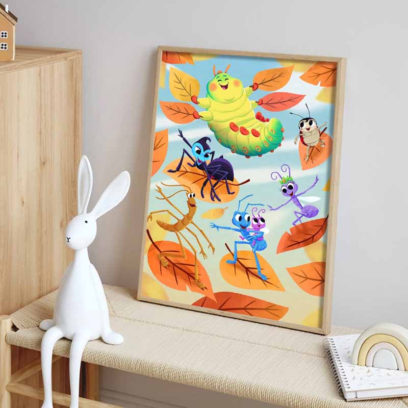 Disney 5D DIY Diamond Painting Bug Crisis Group Illustration Embroidered Mosaic Cross Stitch Home Decor Gifts and Crafts