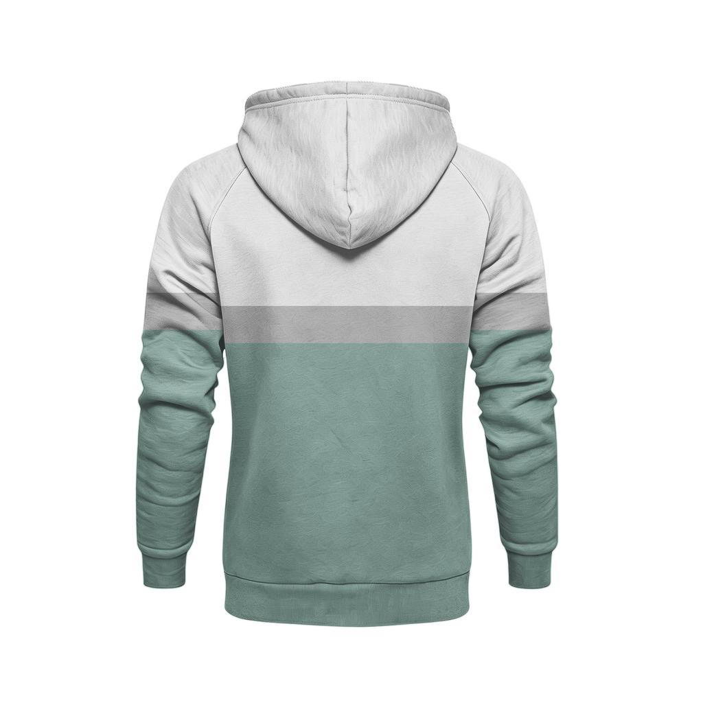 Men's Casual Hoodie with Pocket Drawstring and Printed Design for Everyday Wear