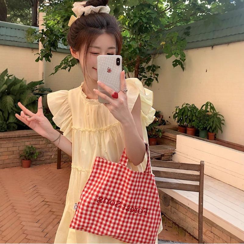 Women's Sweet and Gentle Flying Sleeve Dress Summer Small Loose Slimming Short Dress