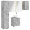 Badezimmerschrank-Set 5-teilig Betongrau 53 x 15,5 x 70 cm