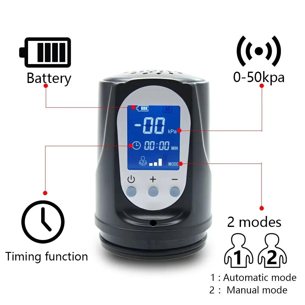 2024 Penis Pump For Enlargement Electric Vacuum Pump Enhanced Extend Penis with 7 Suction Levels Waterproof Sex Toy Masturbators For Men