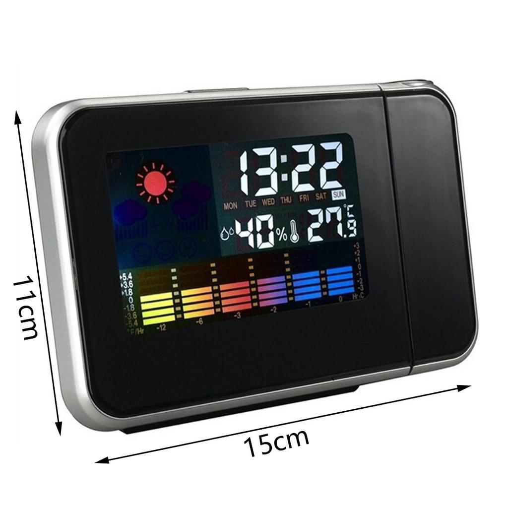 LED Digital Projection Clock with Large Screen and USB Charging Port