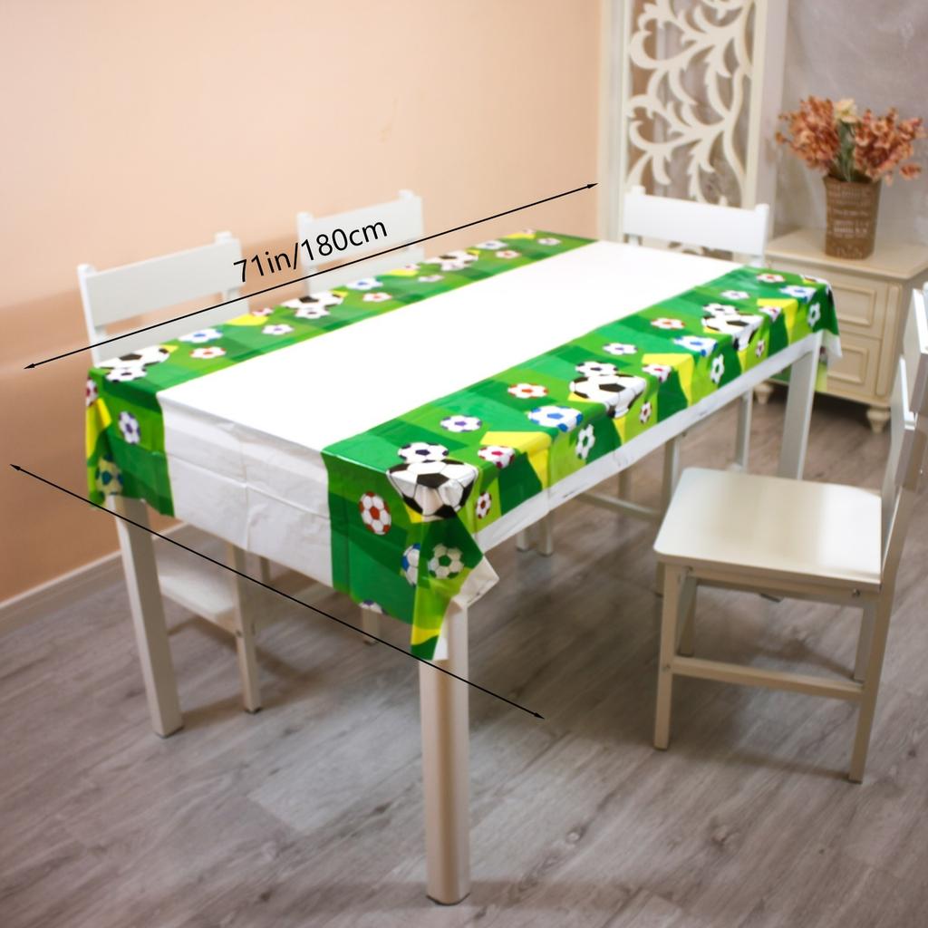 Soccer Party Decorations Reusable Tablecloth for Table Decor 2026 Game Day Kitchen Dining Table Cloth Soccer Party Decorations